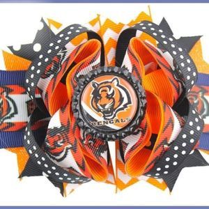 4.5 INCH NFL CINCINNATI BENGALS HAIRBOW
